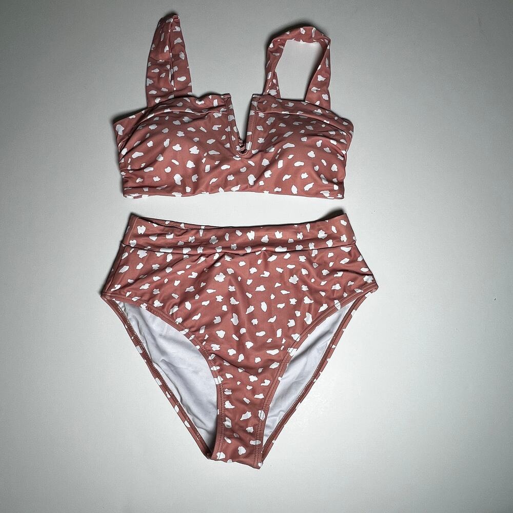Two Piece Corset High Waist Swimsuit New S - Picture 1 of 9